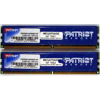 Память 1Gb (2x512Mb) DDR2 Patriot PSD251253381H pc4200 533MHz (Щербинка)